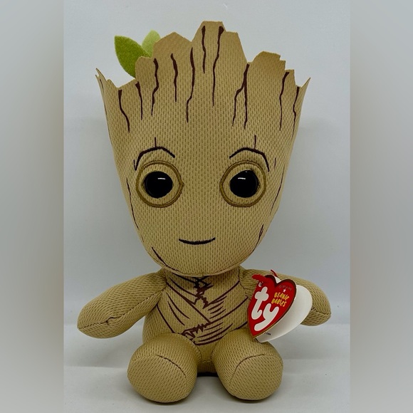 Ty Other - TY Beanie Baby Guardians of the Galaxy 8” Plush Groot, NWT.